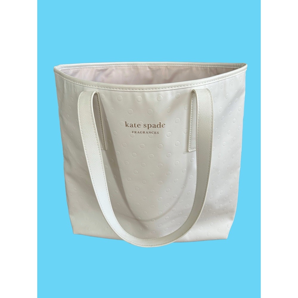 Kate Spade Fragrance Perfume White Dot Large Tote‎ Bag Purse